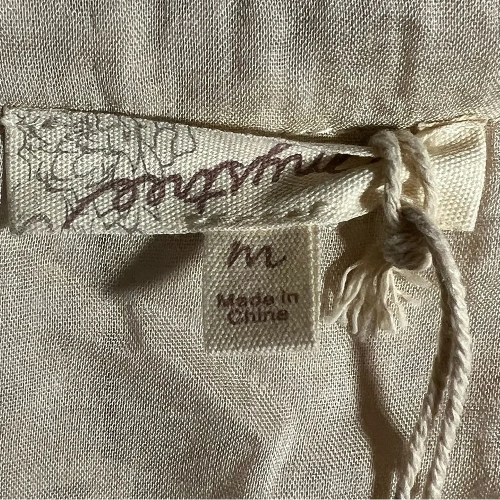 Mystree | Coquette Cottage Core Babydoll Lace Midi Dress In Cream | M - Picture 13 of 16